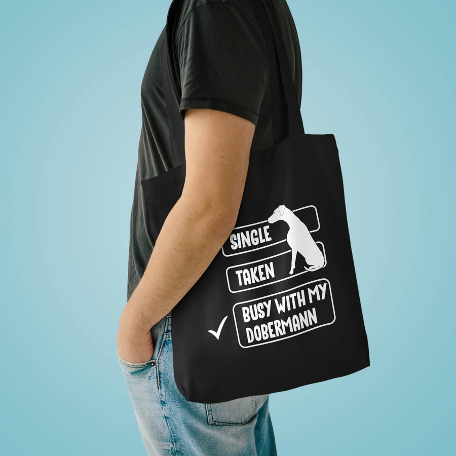 Busy with my Dobermann Tote Bag