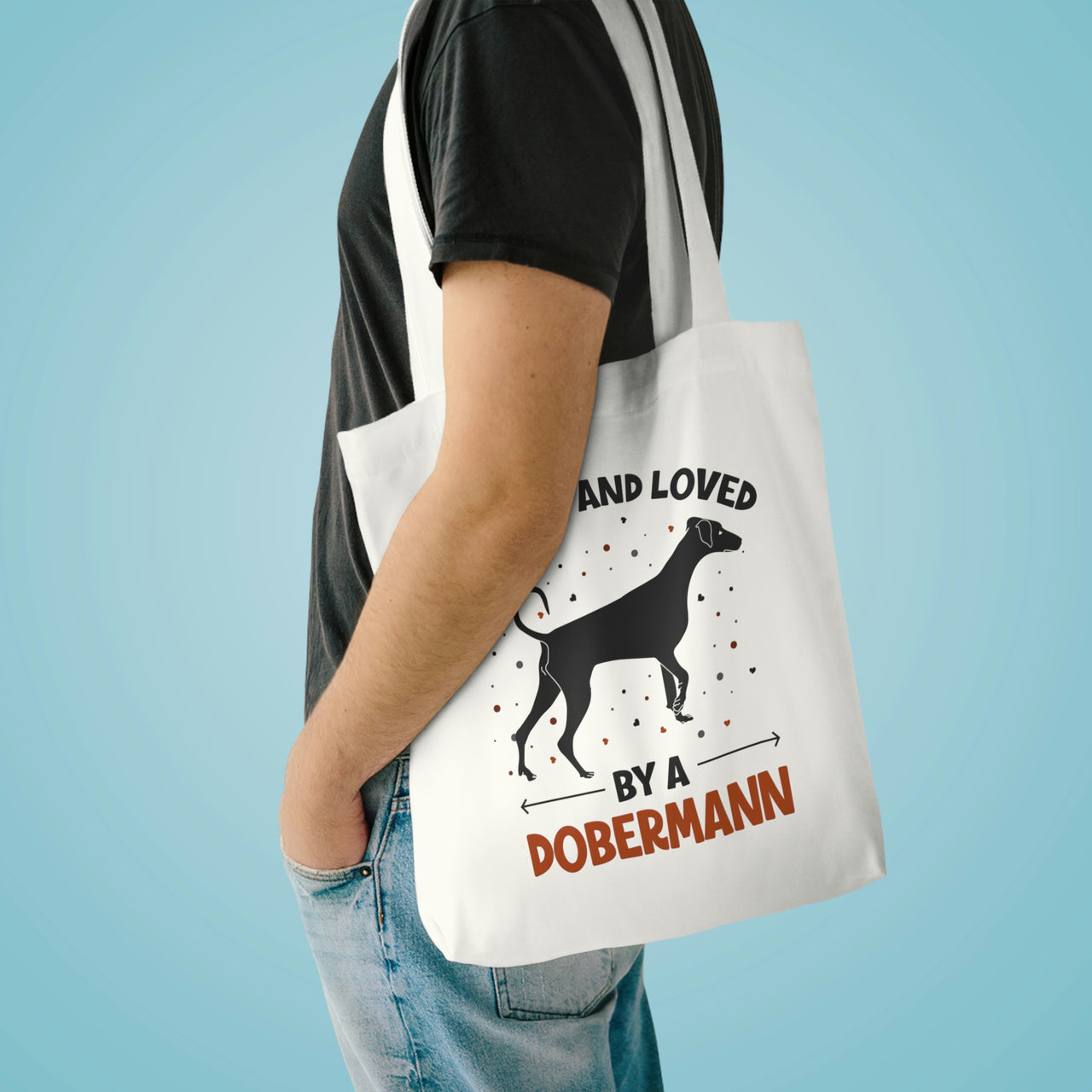 Owned and Loved by a Dobermann Tote Bag