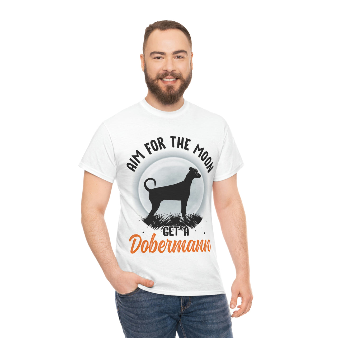 Aim for the Moon Get a Dobermann T-shirt