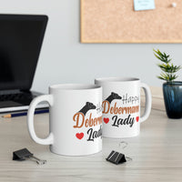 Thumbnail for Happy Dobermann Lady Coffee Mug