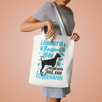 Thumbnail for A Journey of a Thousand Miles Dobermann Tote Bag