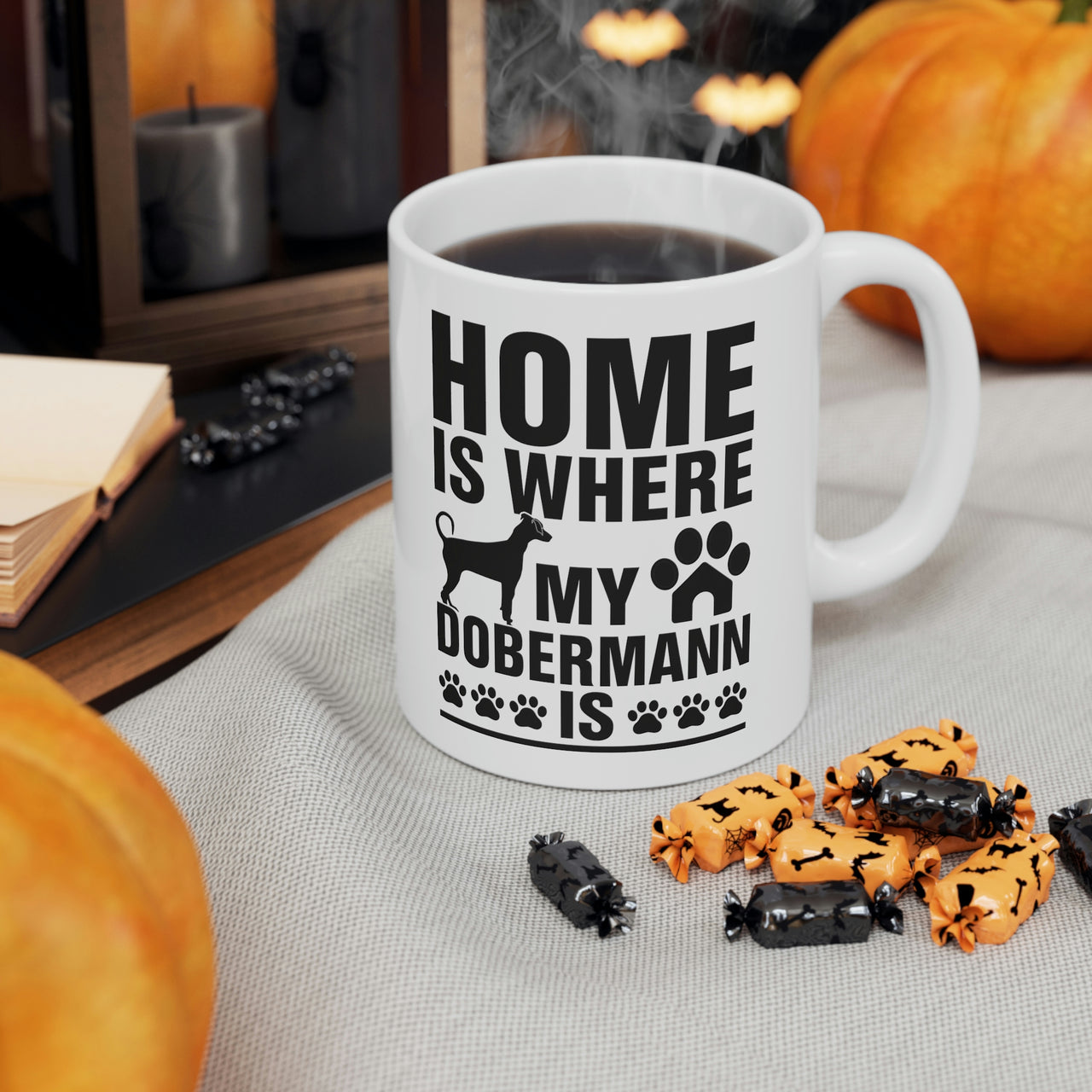 Home is Where my Dobermann Is Mug