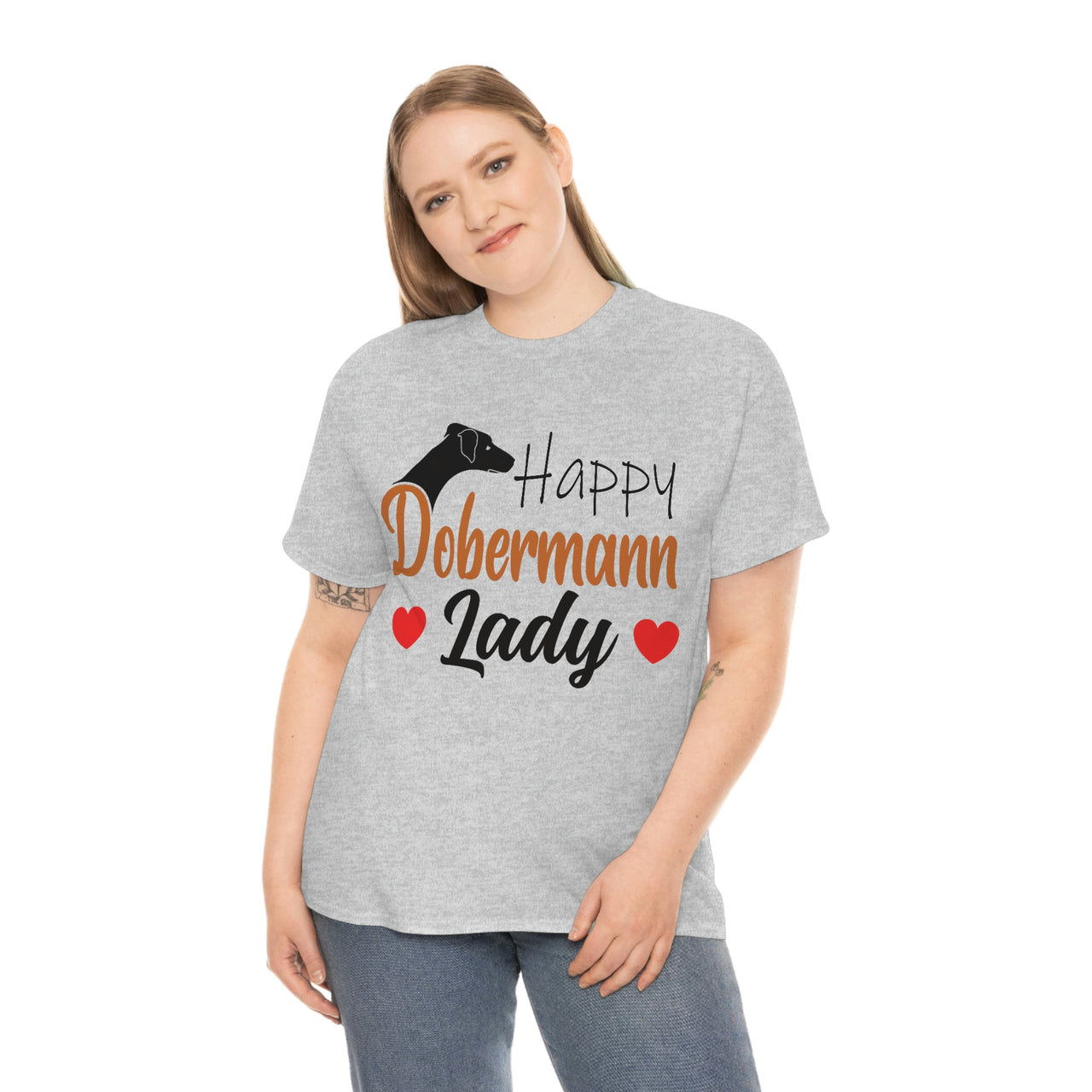 Happy Dobermann Lady T-shirt