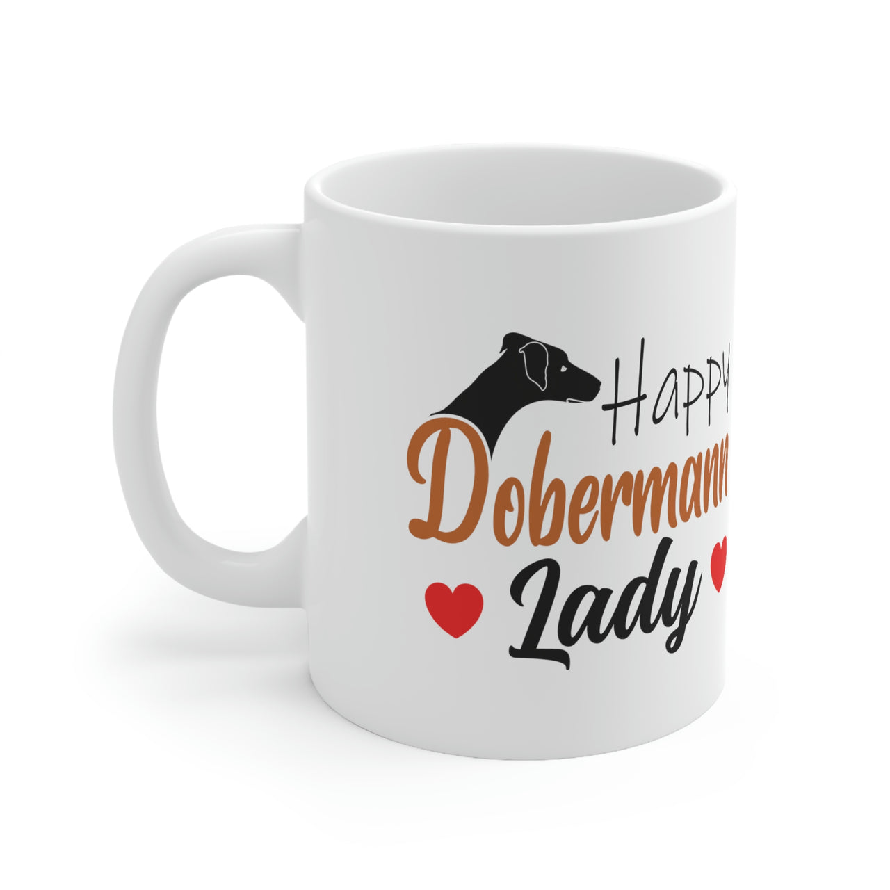 Happy Dobermann Lady Coffee Mug