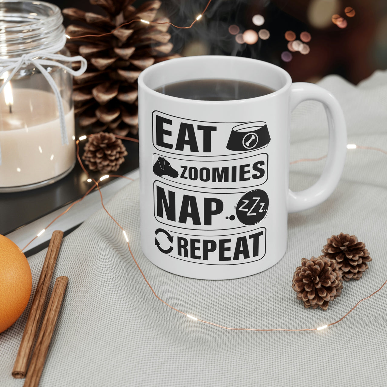 Eat Zoomies Nap Repeat Coffee Mug