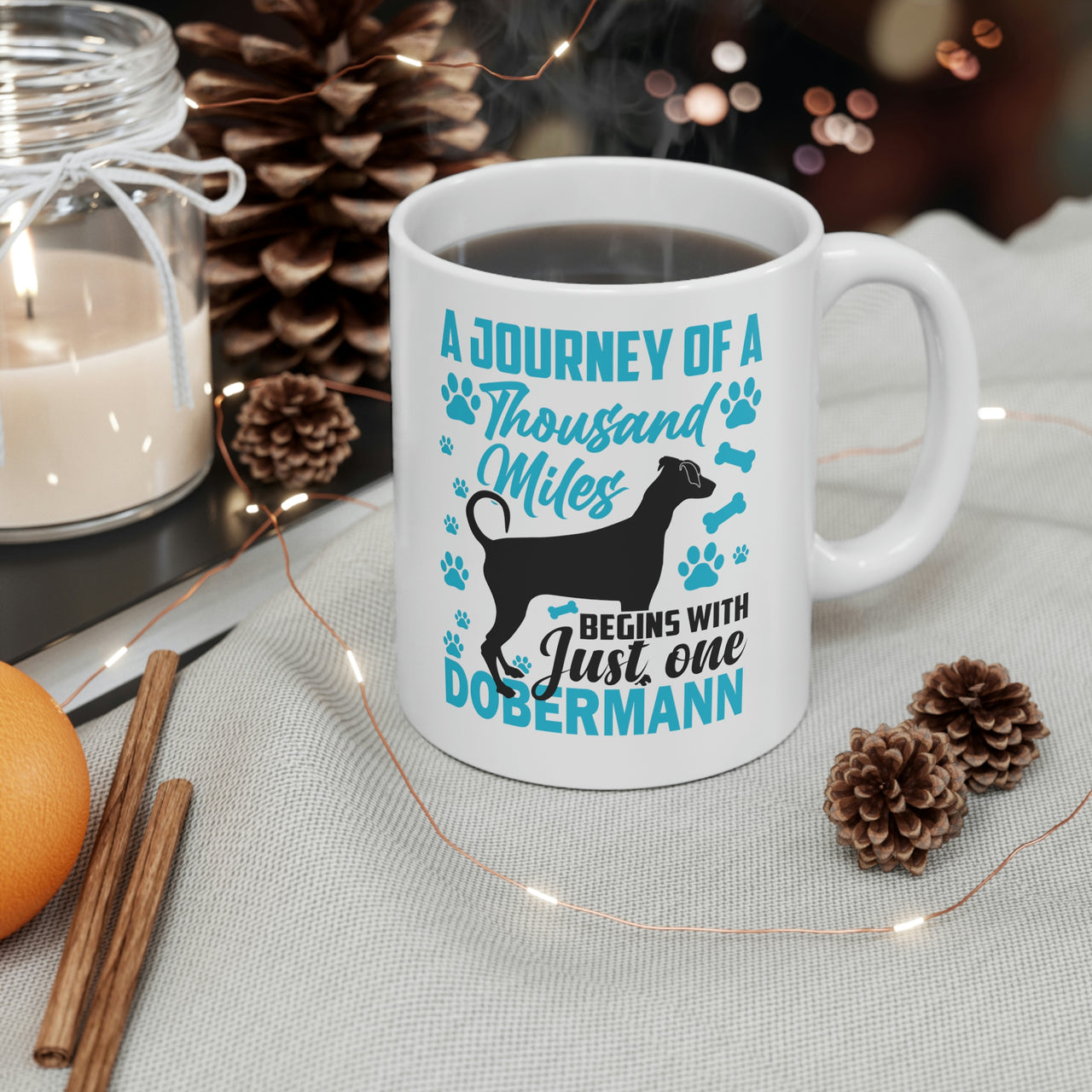 A Journey of a Thousand Miles Dobermann Mug