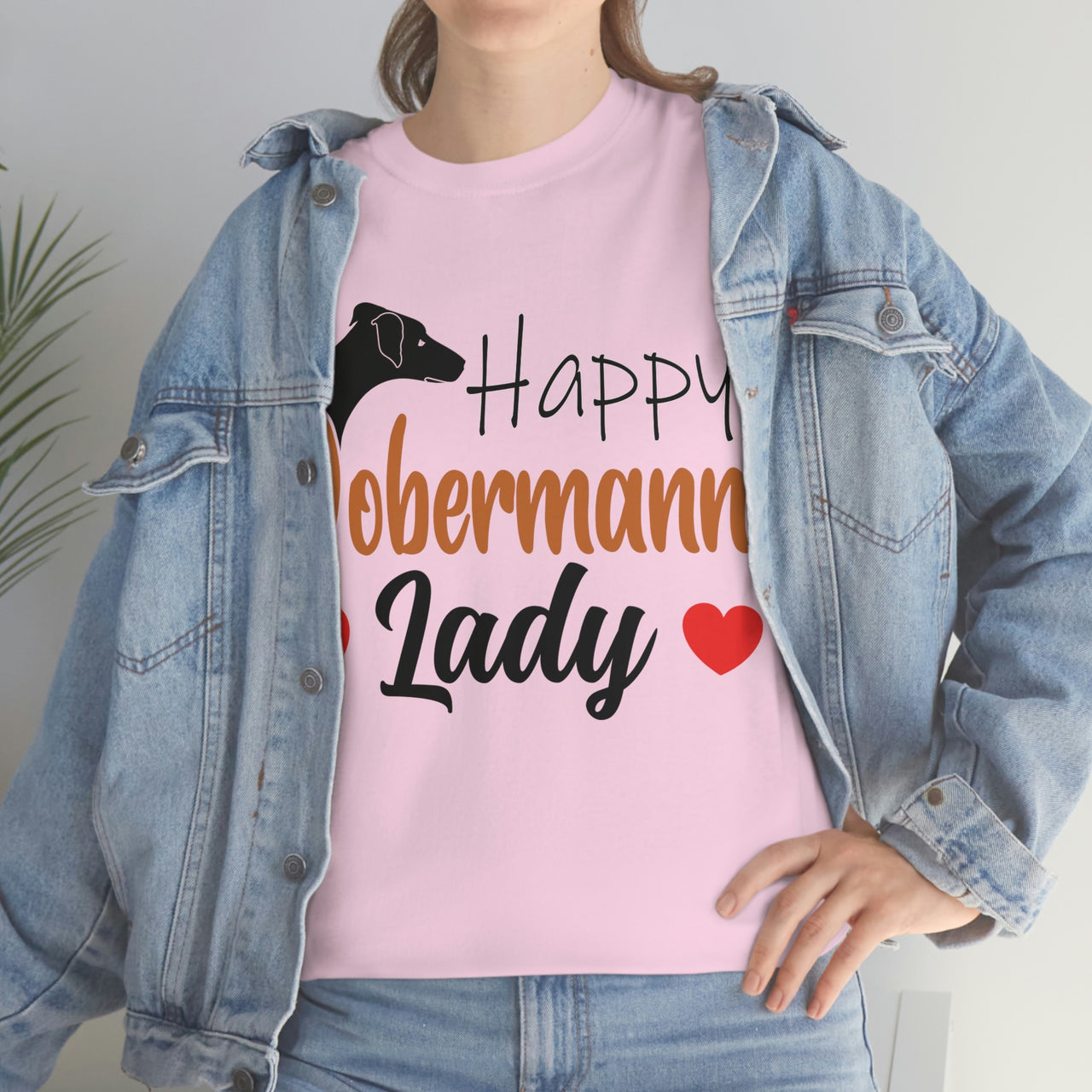 Happy Dobermann Lady T-shirt