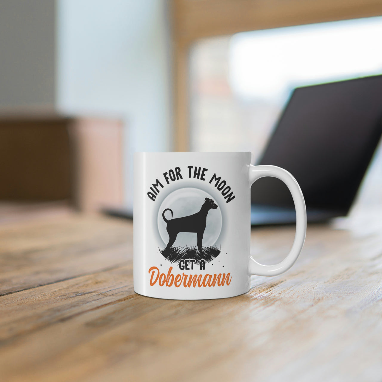 Aim for the Moon Get a Dobermann Coffee Mug