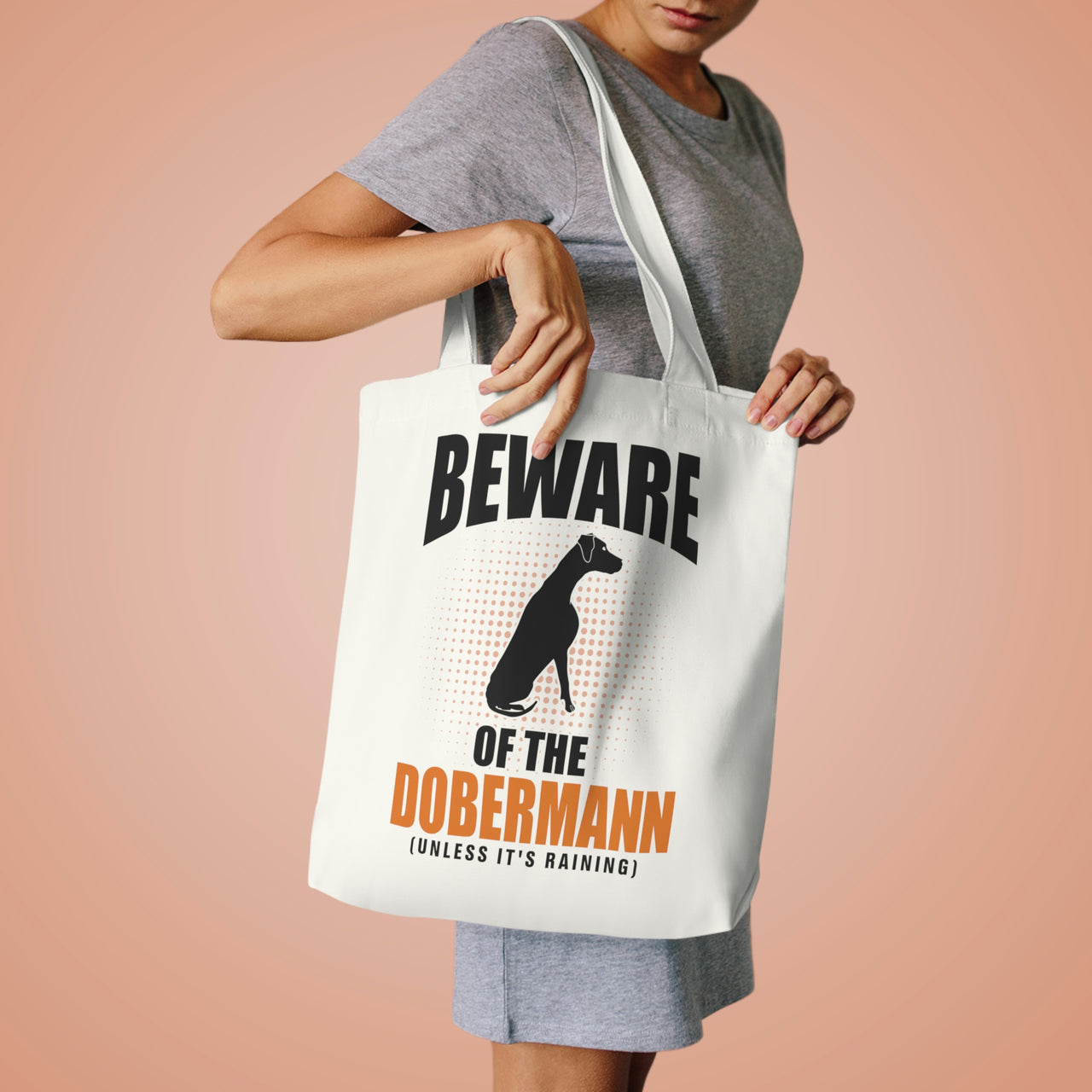 Unless it's Raining Dobermann Tote Bag