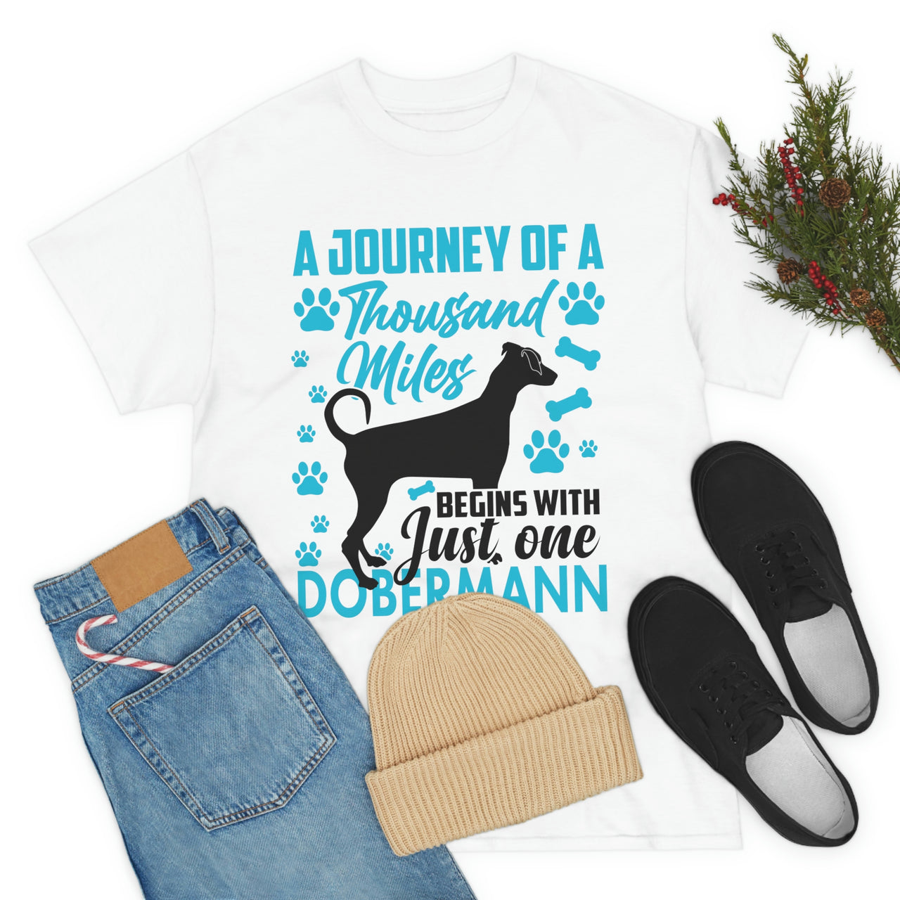 A Journey of a Thousand Miles Dobermann Tshirt