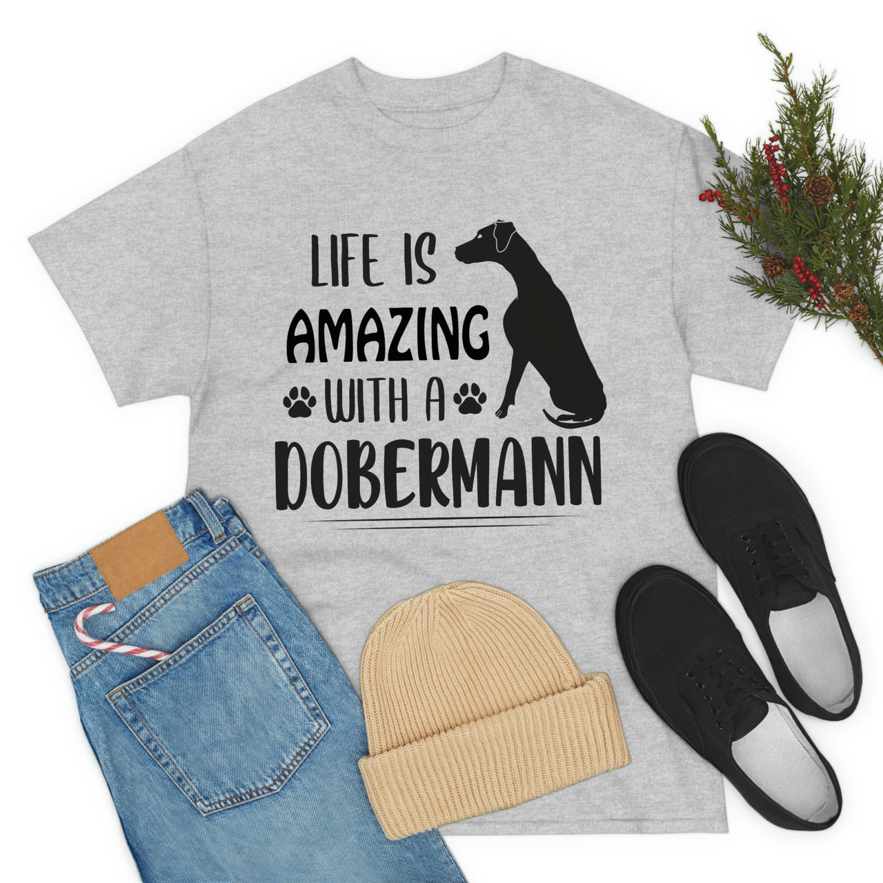 Life is Amazing with a Dobermann T-shirt