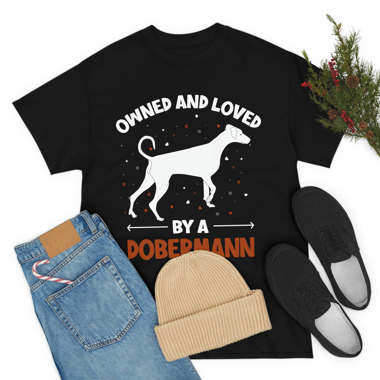 Owned and Loved by a Dobermann T-shirt