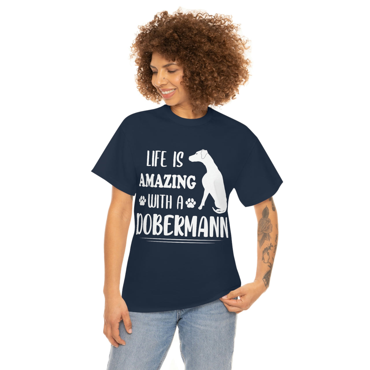 Life is Amazing with a Dobermann T-shirt