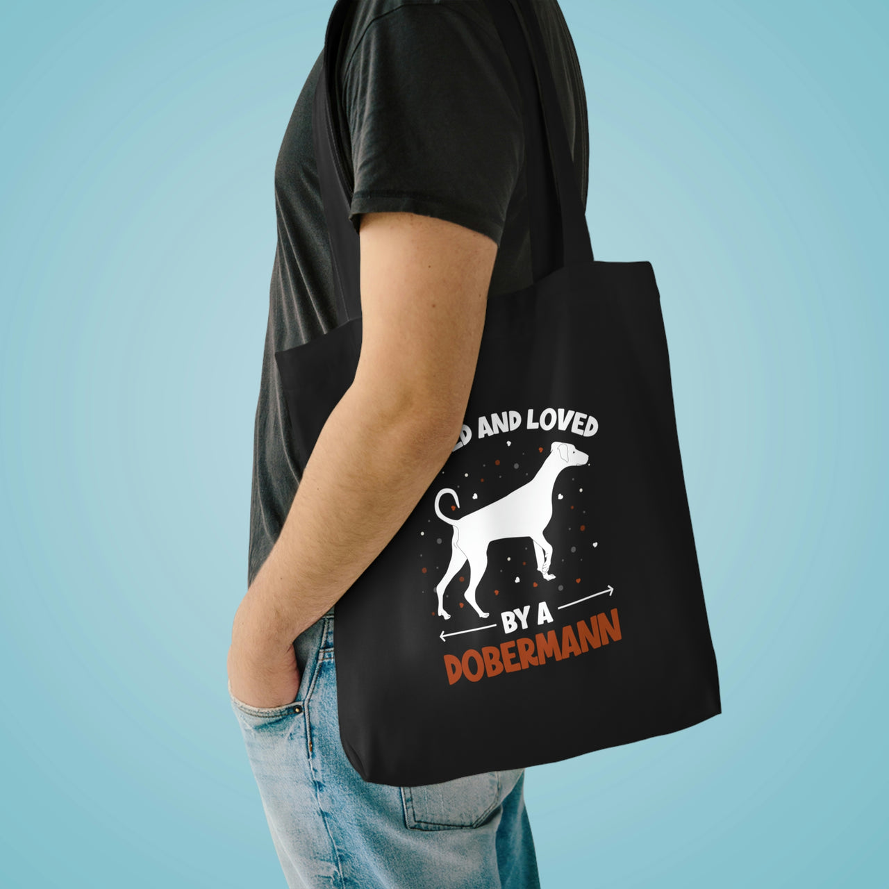 Owned and Loved by a Dobermann Tote Bag