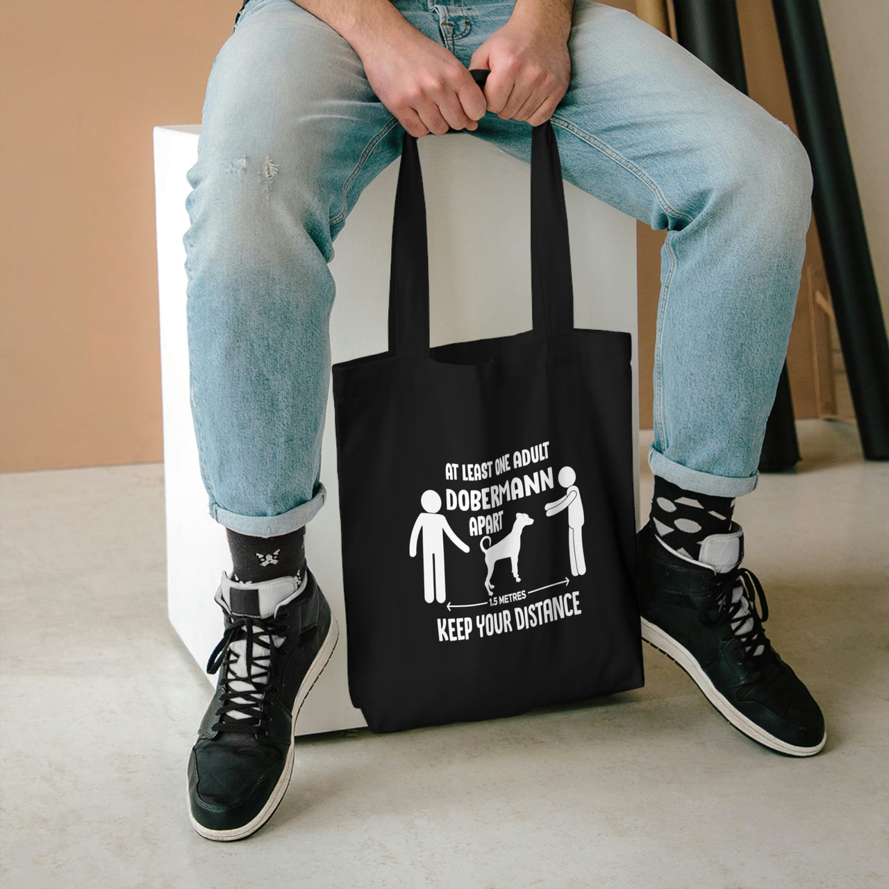 At Least One Adult Dobermann Tote Bag