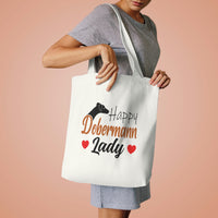 Thumbnail for Happy Dobermann Lady Tote Bag