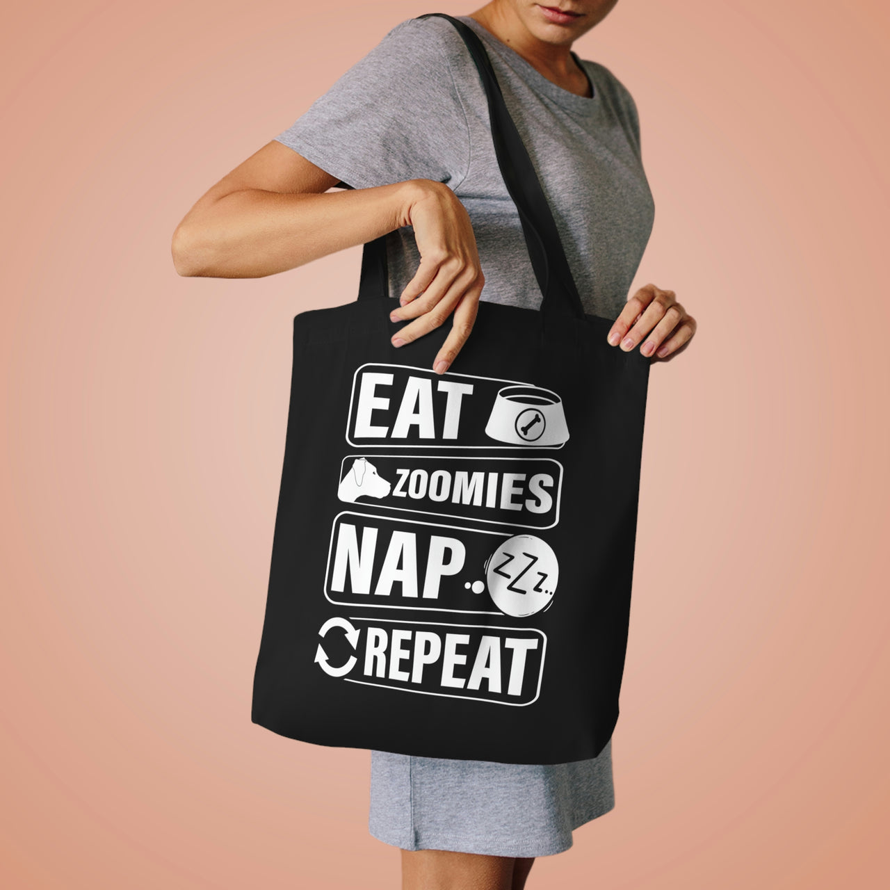 Eat Zoomies Nap Repeat Tote Bag