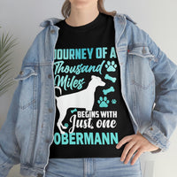 Thumbnail for A Journey of a Thousand Miles Dobermann Tshirt