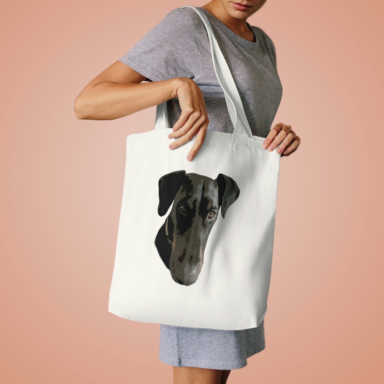 Dobermann Head Tote Bag