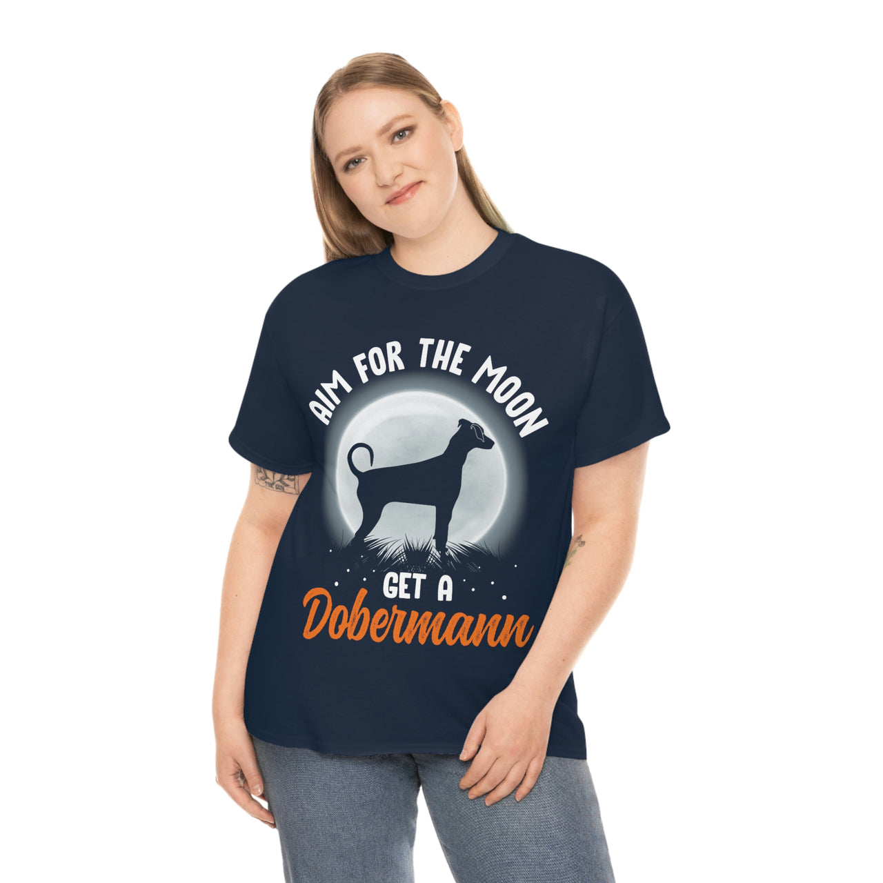 Aim for the Moon Get a Dobermann T-shirt