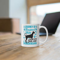 Thumbnail for A Journey of a Thousand Miles Dobermann Mug