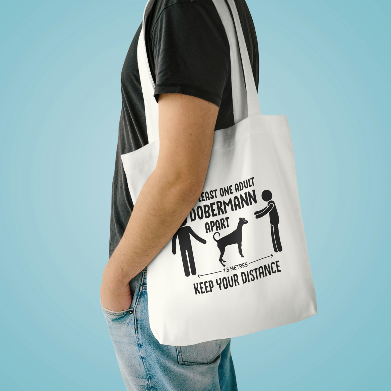 At Least One Adult Dobermann Tote Bag