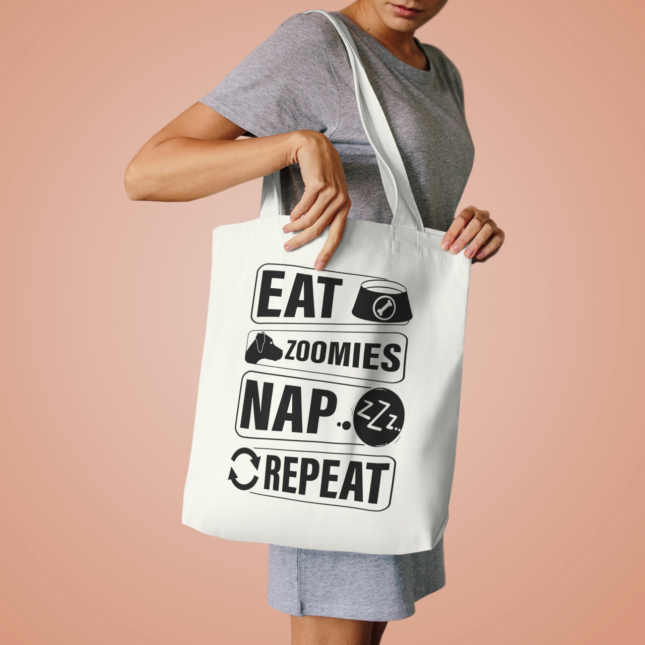 Eat Zoomies Nap Repeat Tote Bag