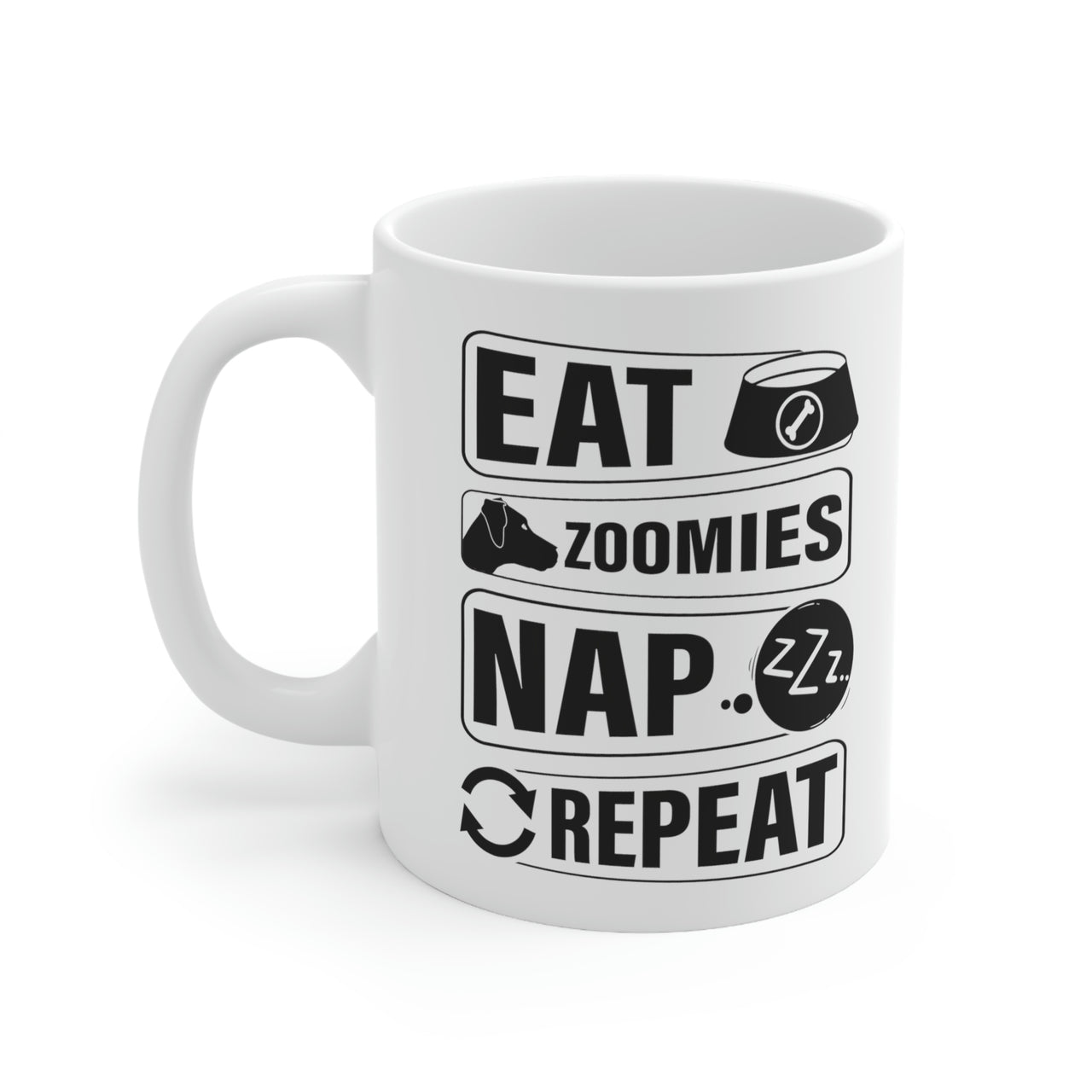 Eat Zoomies Nap Repeat Coffee Mug