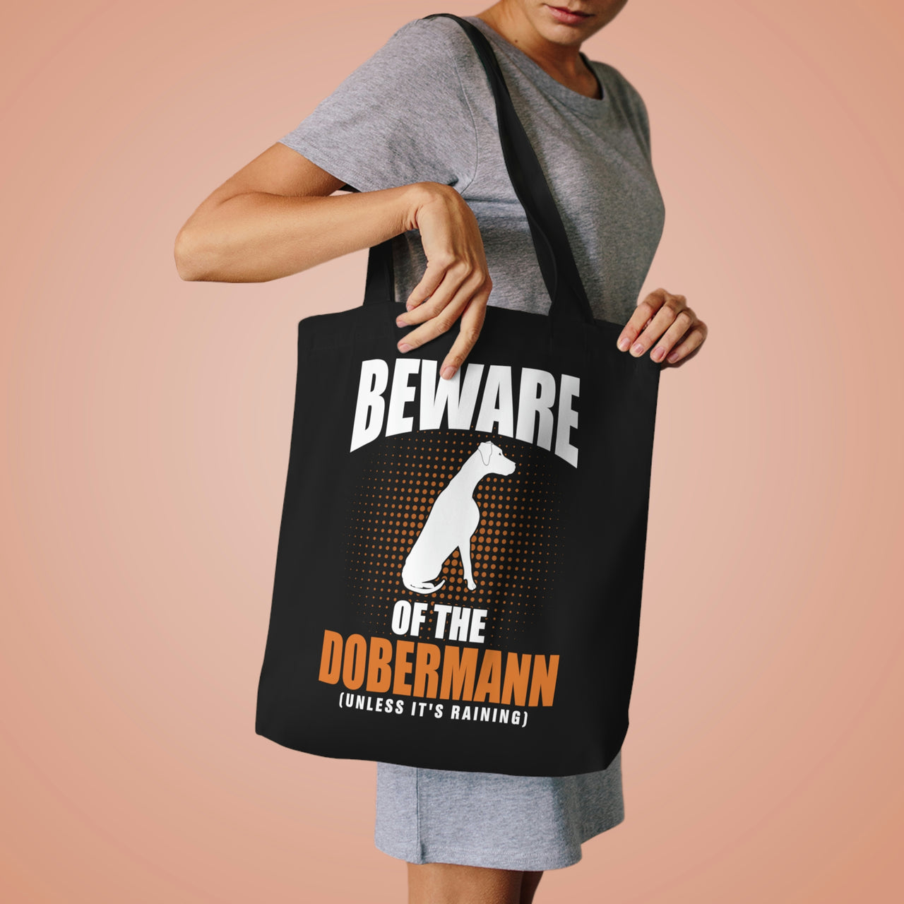 Unless it's Raining Dobermann Tote Bag