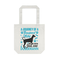 Thumbnail for A Journey of a Thousand Miles Dobermann Tote Bag