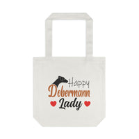 Thumbnail for Happy Dobermann Lady Tote Bag