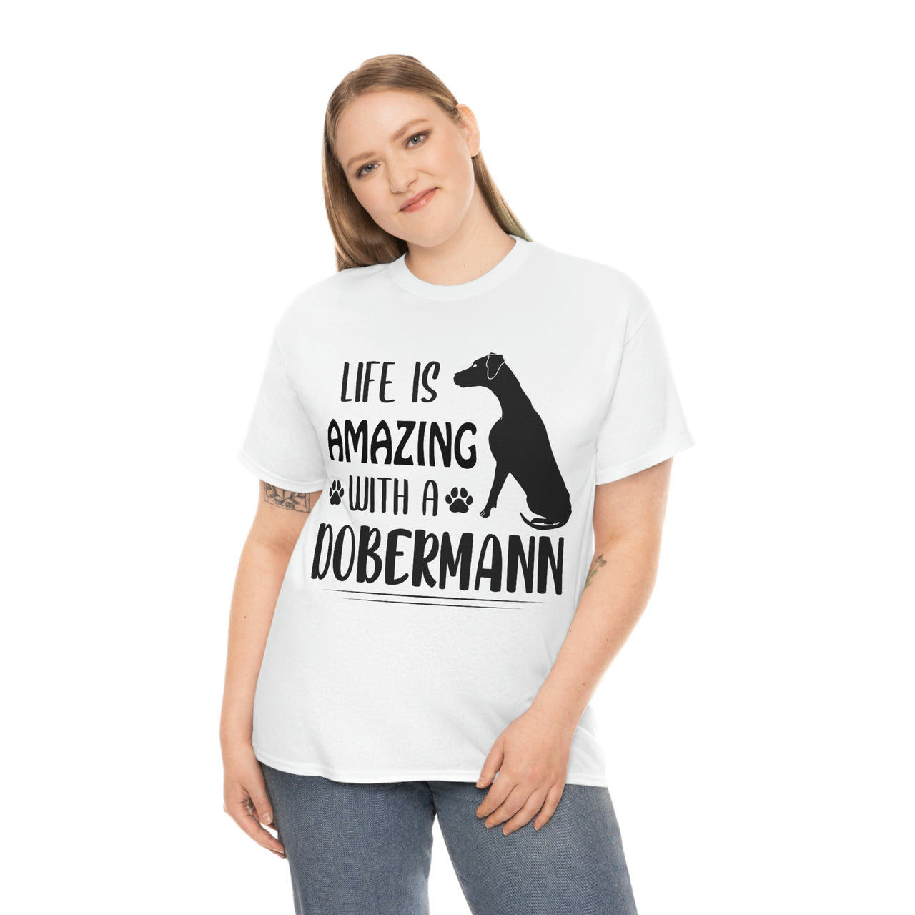 Life is Amazing with a Dobermann T-shirt